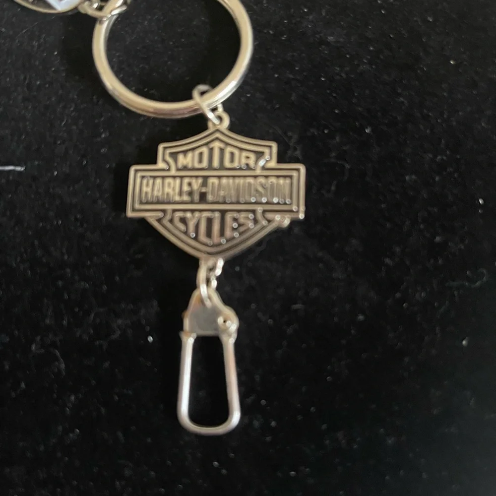 Harley-Davidson Silver and Black Keychain